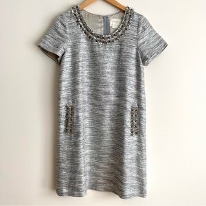 Kate Spade Metallic Beaded Embellished Mini Shift Dress